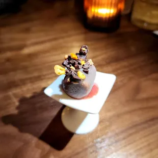 Buckeye with smoky strawberry jam