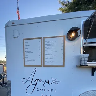 Coffee menu