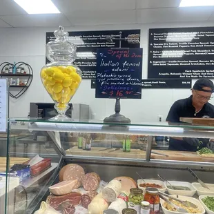 Meat counter and menu