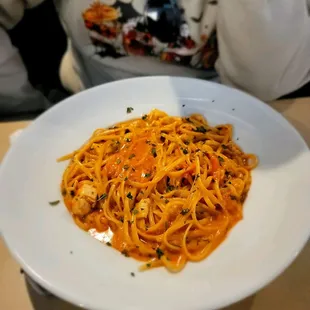 a plate of pasta