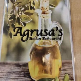 Menu cover