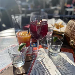 Sangria and Margarita Swirl... delicious! Will def have you feeling good.