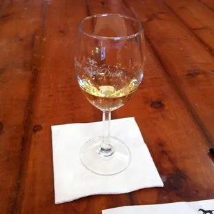 Tasting of chardonnay.