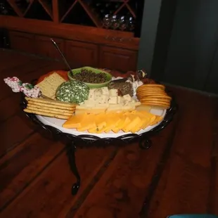 Cheese and Meat Tray that Debbie Made!! OLIVE TAPENADE!!!!! So Good!