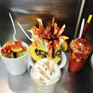 a variety of food items