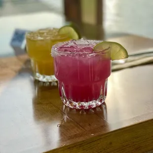 Prickly Pear Rita ($9.50 HH) and Rum Punch ($9.50 HH)