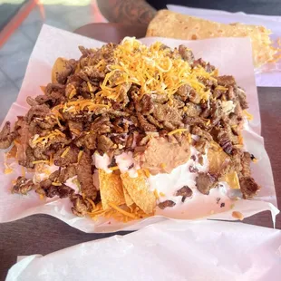 Asada nachos