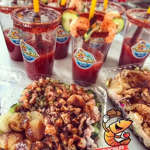 We offer 3 types of homemade michelada mix!!!
