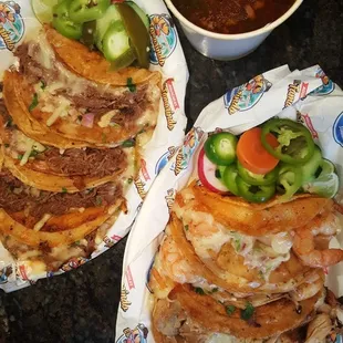 Quesabirrias, consume, and cheesy tacos