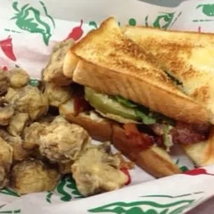 BLT with Fried Mushrooms