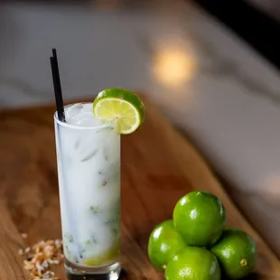 a margarita with limes