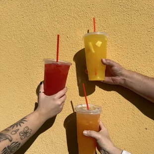 Sandia, Piña, and melon