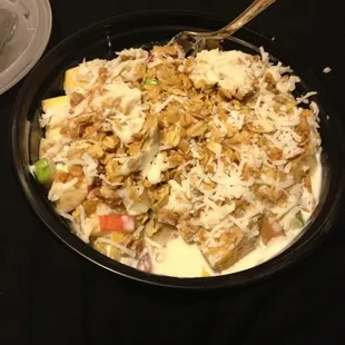 Bionico!! My semi-healthy breakfast!! It&apos;s huge!! I had to use a salad fork!!! Lol