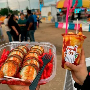 Cucumber wrap &amp; Mangonada