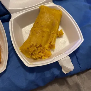 El tamal en harina como le bauticé es un asco sinceramente