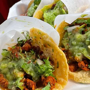 a close up of a taco