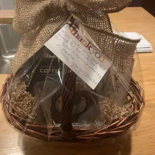 Bourbon themed basket