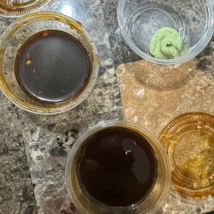 Side sauces &amp; Wassabi included!
