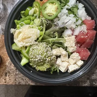 Mothers ahi tuna bowl with tofu added!