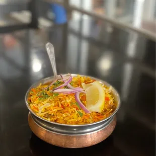 a bowl of food