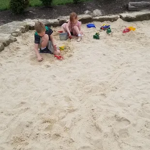 The kids loved the sand pit,  there were plenty of sand toys to keep things interesting.