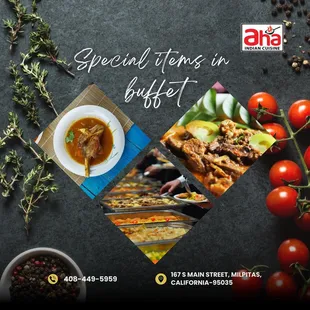 a variety of food items