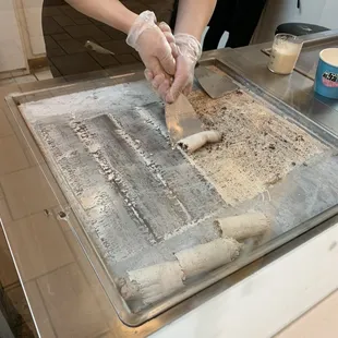 a woman in a kitchen
