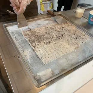 a person in a kitchen