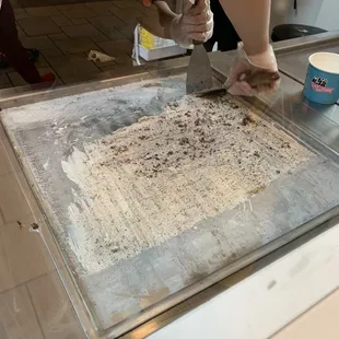 a woman in a kitchen