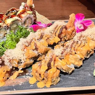 Dragon Roll, California Crunch Roll