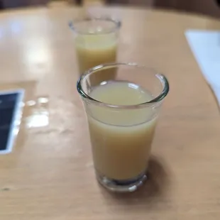 Free ginger juice shots - pure ginger