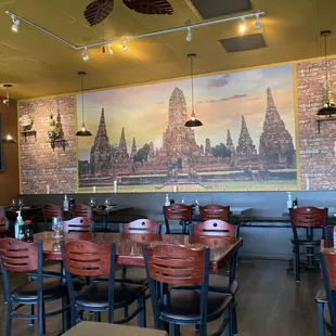 Mural in the dining area