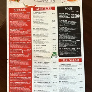 Excellent ƪ(･‿･) menu! #Supportlocal @ Ahan Thai Kitchen-Fernandina Beach. Looking forward to coming back next week!