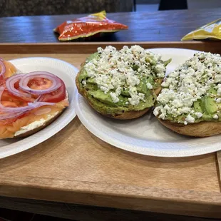 Bagel Lox &amp; Avocado feta toast