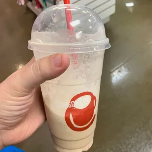 The chocolate peanut butter frozen mocha was amazing. Such a pleasant surprise while shopping and strolling.
