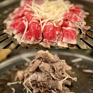 Brisket before and after