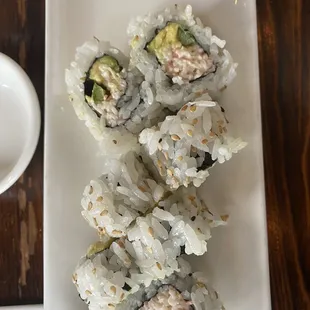 California Roll (8) Rice was a little hard