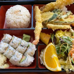 Lunch special with tempura &amp; California Roll yummy