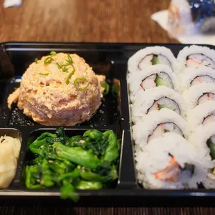 #36 spicy ahi and California roll