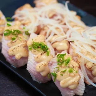 Aburi hamachi &amp; onion salmon *4/13/24