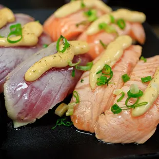 Aburi ahi &amp; aburi salmon