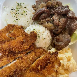 Katsu &amp; beef combo