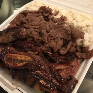 BBQ Mix plate w all macaroni