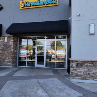 the front of the restaurant
