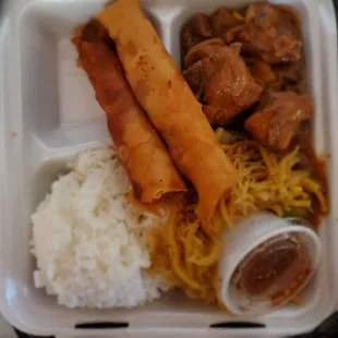 Lumpia, Pancit, and Adobo $5.00