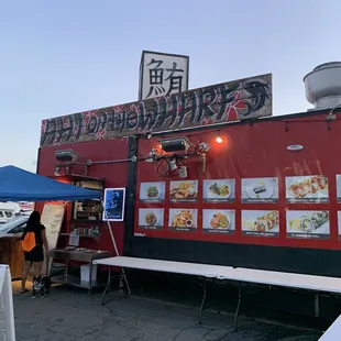a red food truck