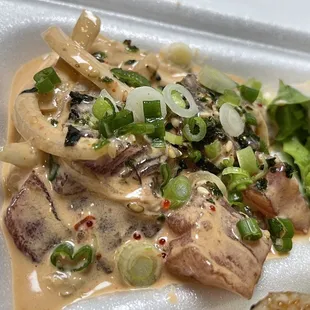 Spicy ahi that comes with the ahi combo