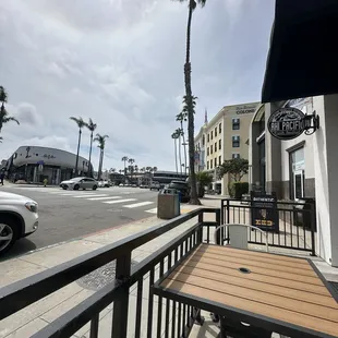 Nice open street view from front seated patio