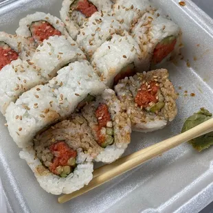 2 rolls of Spicy tuna 50% off