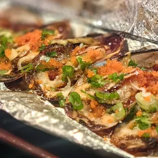 oysters and mussels, shellfish, oysters, food, mussels